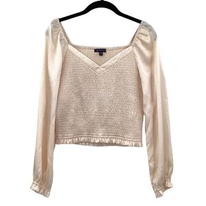 Skies Are Blue Long Sleeve Crop Top Size Small